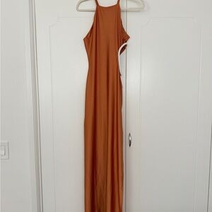 Baobab Collection Vibrant Orange Backless Dress